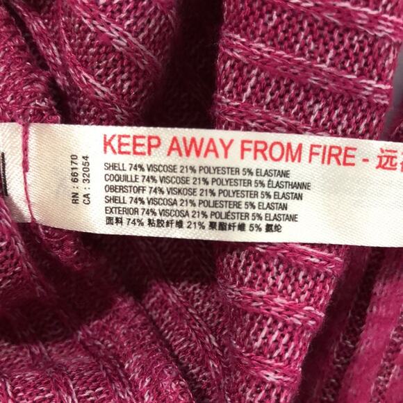 Anthropologie S pink ribbed belted wrap v neck stretchy long sleeve maxi dress - Picture 15 of 15